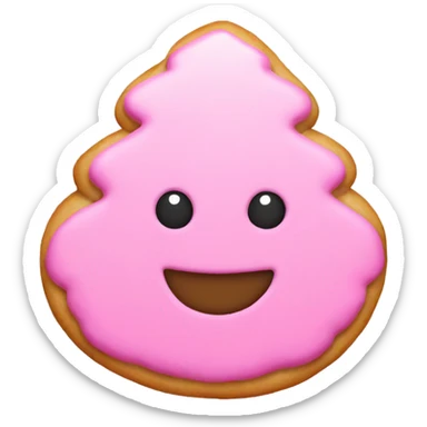Pink Christmas cookie  sticker
