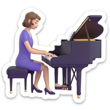 Arizona Muse playing the piano sticker