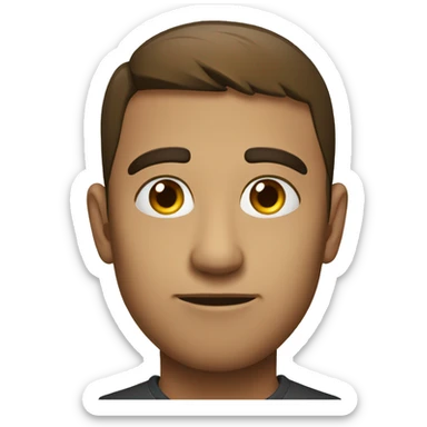 Side profile, eyes looking to the front sticker