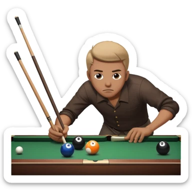 billiard man sticker