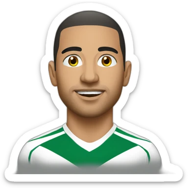 Algerian football player  sticker