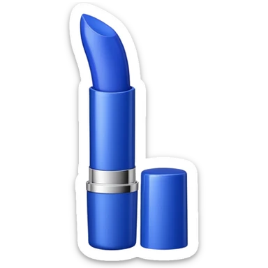 Rose design blue lipstick tube sticker