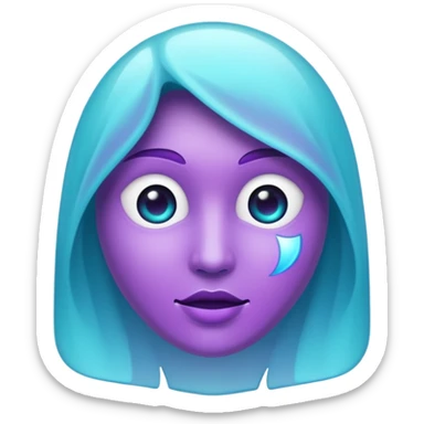 glitter cian and purple phantom sticker