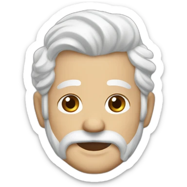 Notre dame leprechaun white hair and a brown beard sticker