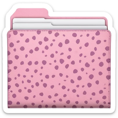 Light pink leopard print file folder sticker