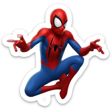 spider-man with hearts sticker
