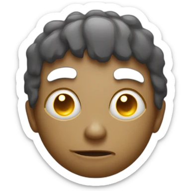 Emoji with a lot of scary eyes and halo sticker