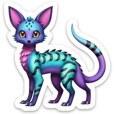 Shiny Salandit-Umbreon-Genet-Noivern-Noibat-Serval-Hybrid (Full body) sticker