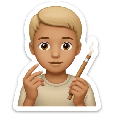 Kid with a joint  sticker