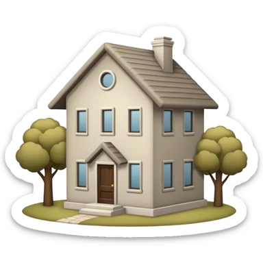 A House Emoji (like this one:🏡),but the color Is Greige Comfy sticker