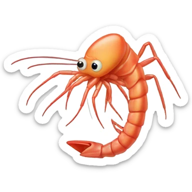 Shrimps with tack sticker