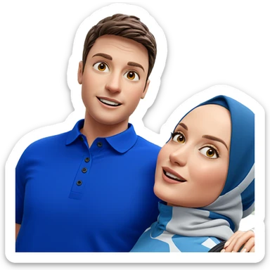 boy and girl outdoors sticker