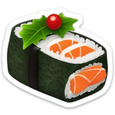 christmas sushi sticker