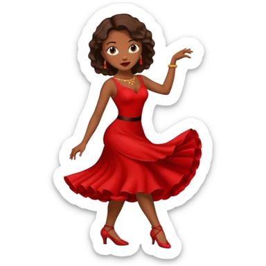 tango dancing woman emoji profile photo sticker
