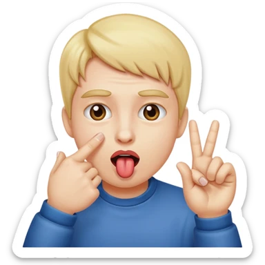 Person pinching there fingers with there tongue out sticker