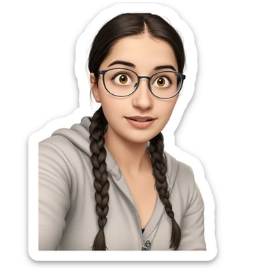 selfie of girl at sink sticker