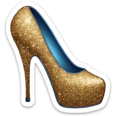 Glitter high heel sticker