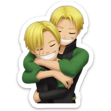 sanji embrace zoro sticker