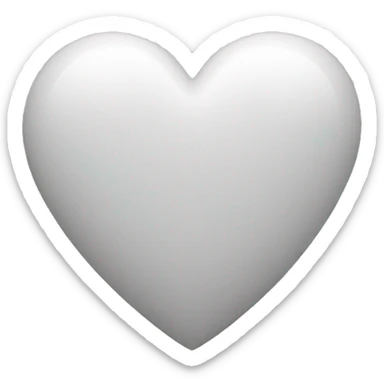 Heart white sticker