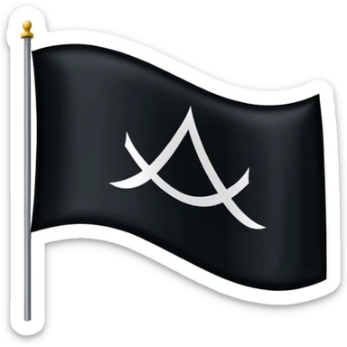 علم اسود مكتوب عليه لا اله إلا الله sticker