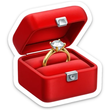 Diamond Ring in Simple Red Box sticker