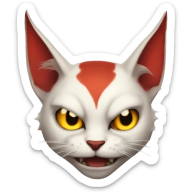 Devil cat demond sticker