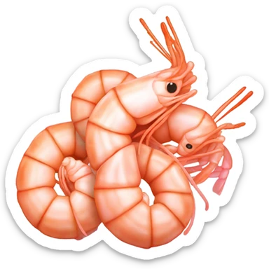 Handful of shrimp sticker
