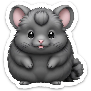 angora black chinchilla sticker