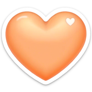 Light orange pastel heart sticker