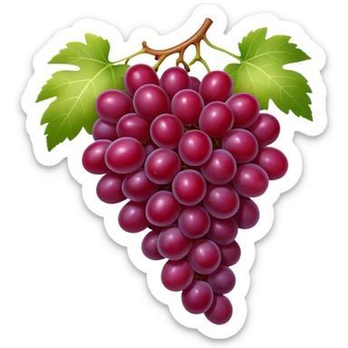 bunch of red grapes sticker
