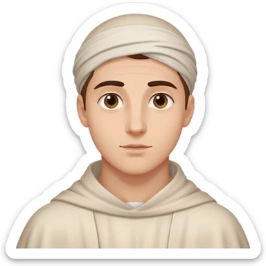 Italian young man Carthusian without hood sticker