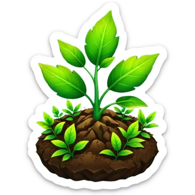 groung energy (with leaf plants) sticker