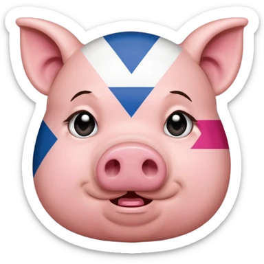 israeli pig with israel flags everywhere crying sticker