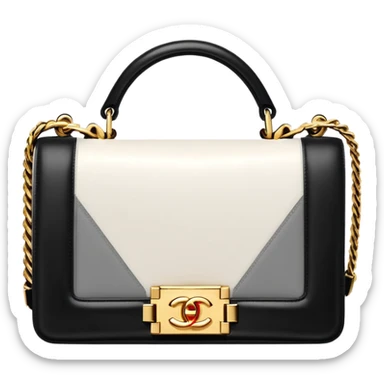 chanel le boy plain white bag gold hardware sticker