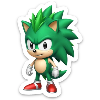 yeşil sonic sticker