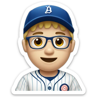 Baseball Boy with Down Syndrome sticker