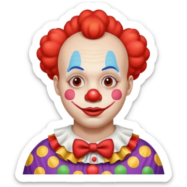 pregnant man clown emoji sticker