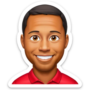 hapiness tiger woods sticker