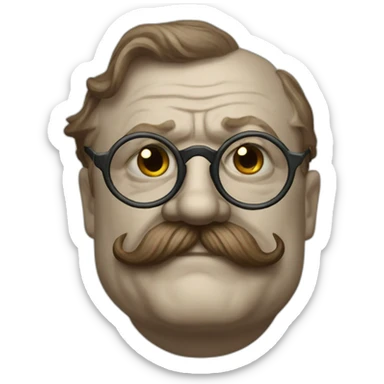 Theodore Roosevelt monocles sticker