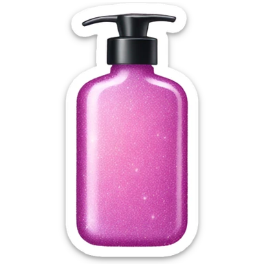 Glitter lotion bottle sticker