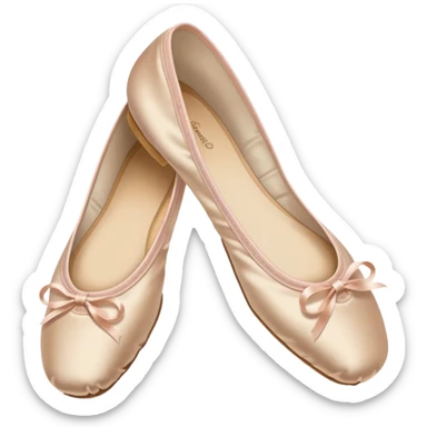 beige ballet shoes sticker