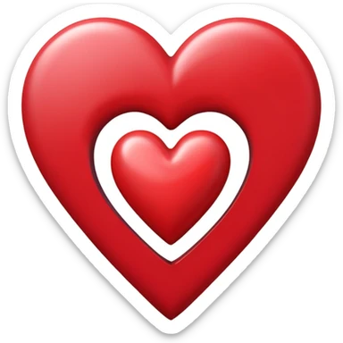 Letter n with heart around the letter  sticker