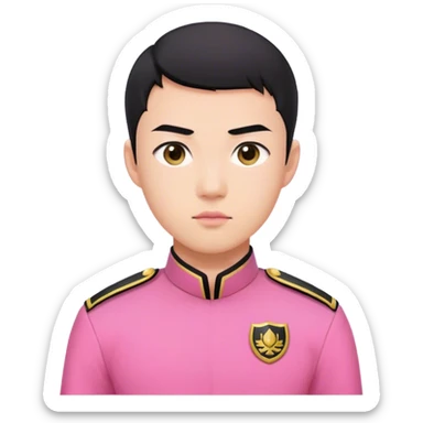 Hwang Jun-ho Age: Late 20s – Early 30s
Appearance: A fit, clean-shaven young man with short black hair and sharp eyes, a pink guard uniform sticker
