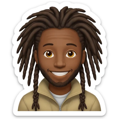 Homem negro de dreads sticker