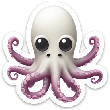 Octopus with lots of yogurt in each tentacle  sticker