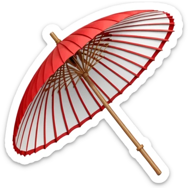 paper japan umbrella sticker