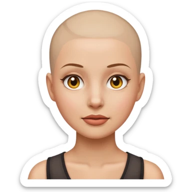 Emoji femme crâne rasé  sticker