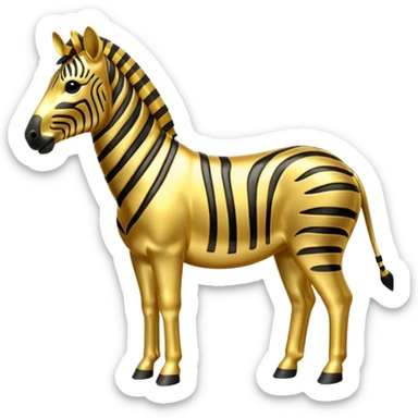 gold zebra sticker