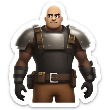 The character "Heavy" from the game tf2 as an emoji. sticker