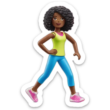 zumba girl playmobil sticker